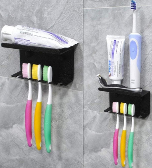 Metal Toothpaste Holder Black Colour 4mm | H - 6.4 Cm W-12.5 Cm L - 4.1 Cm