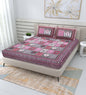 100% Cotton Bedsheet for Double Bed Queen Size with Pillow Cover Set, 220 TC